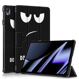 For OPPO Pad 11 inch 3-folding Magnetic Buckle Coloured Drawing Leather Tablet Case(Big Eyes)