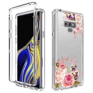 For Samsung Galaxy Note9 Transparent Painted Phone Case(Pink Rose)