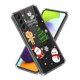 For Samsung Galaxy S23+ 5G Christmas Patterned Clear TPU Phone Cover Case(Snowflake Christmas Tree)