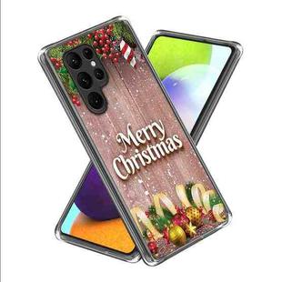For Samsung Galaxy S23 Ultra 5G Christmas Patterned Clear TPU Phone Cover Case(Christmas Theme)