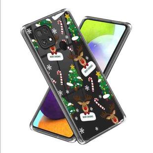 For Xiaomi Poco C40 Christmas Patterned Clear TPU Phone Cover Case(Little Elk)