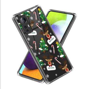 For Xiaomi 12 Lite Christmas Patterned Clear TPU Phone Cover Case(Little Elk)