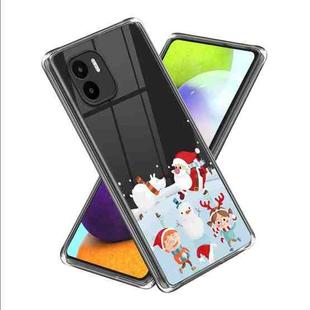 For Xiaomi Redmi A1 Christmas Patterned Clear TPU Phone Cover Case(Fun Skating Rink)