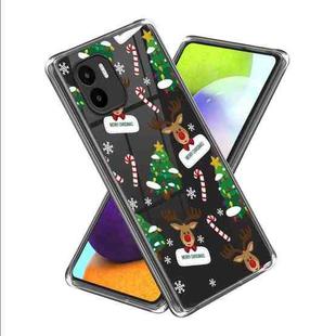 For Xiaomi Redmi A1 Christmas Patterned Clear TPU Phone Cover Case(Little Elk)