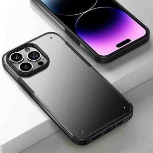 For iPhone 14 Pro Armor Frosted Phone Case(Black)