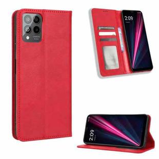 For T-Mobile REVVL 6 Pro 5G Magnetic Buckle Retro Texture Leather Phone Case(Red)