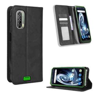For Blackview BV7100 Magnetic Buckle Retro Texture Leather Phone Case(Black)