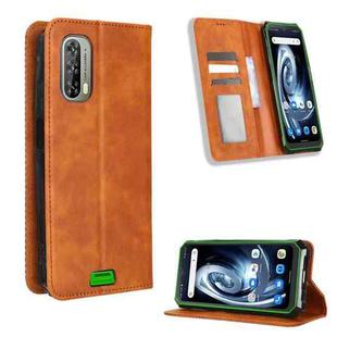 For Blackview BV7100 Magnetic Buckle Retro Texture Leather Phone Case(Brown)