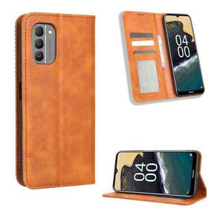 For Nokia G400 Magnetic Buckle Retro Texture Leather Phone Case(Brown)