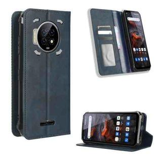 For Oukitel WP19 Magnetic Buckle Retro Texture Leather Phone Case(Blue)