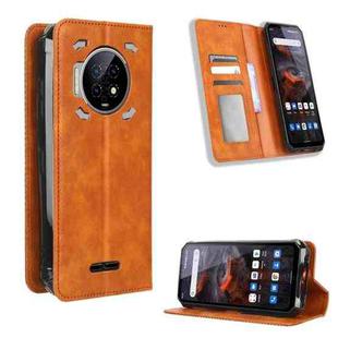 For Oukitel WP19 Magnetic Buckle Retro Texture Leather Phone Case(Brown)