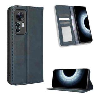 For Xiaomi 12T / Redmi K50 Ultra Magnetic Buckle Retro Texture Leather Phone Case(Blue)