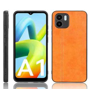 For Xiaomi Redmi A1 Sewing Cow Pattern Skin PC + PU + TPU Phone Case(Orange)