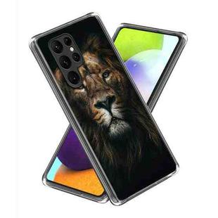 For Samsung Galaxy S23 Ultra 5G Colored Drawing Clear TPU Phone Protective Case(Lion King)