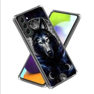 For Samsung Galaxy S23 5G Colored Drawing Clear TPU Phone Protective Case(Planet Wolf)