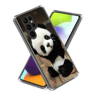 For Samsung Galaxy S23 Ultra 5G Colored Drawing Clear TPU Phone Protective Case(Giant Panda)