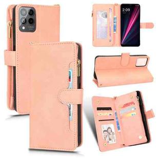 For T-Mobile REVVL 6 Pro 5G Litchi Texture Zipper Leather Phone Case(Pink)