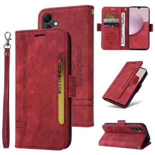 For Samsung Galaxy A14 5G BETOPNICE Dual-side Buckle Leather Phone Case(Red)