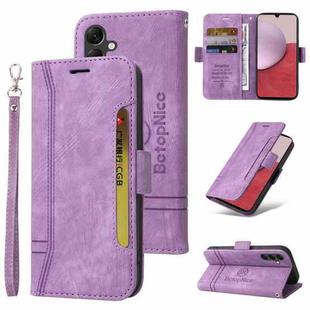 For Samsung Galaxy A14 5G BETOPNICE Dual-side Buckle Leather Phone Case(Purple)