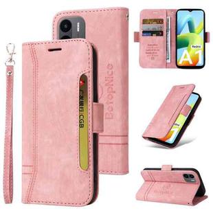 For Xiaomi Redmi A1 4G BETOPNICE Dual-side Buckle Leather Phone Case(Pink)
