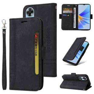 For OPPO A17 BETOPNICE Dual-side Buckle Leather Phone Case(Black)