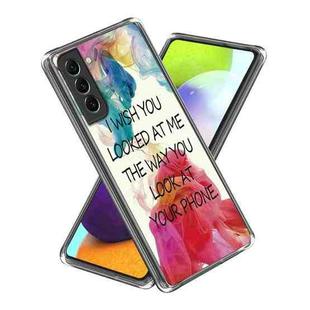 For Samsung Galaxy S23+ 5G Colored Drawing Clear TPU Phone Protective Case(Colored Alphabet)