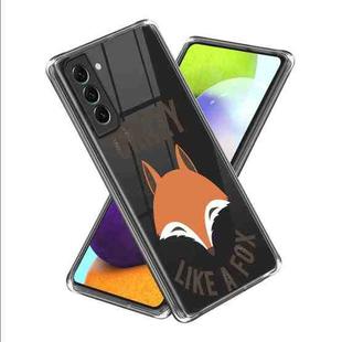 For Samsung Galaxy S23 5G Colored Drawing Clear TPU Phone Protective Case(Alphabet Fox)