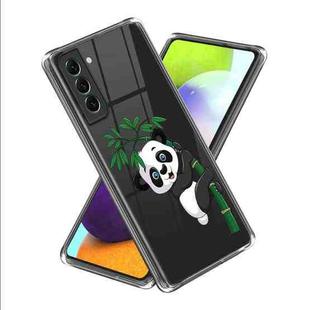 For Samsung Galaxy S23+ 5G Colored Drawing Clear TPU Phone Protective Case(Naughty Panda)