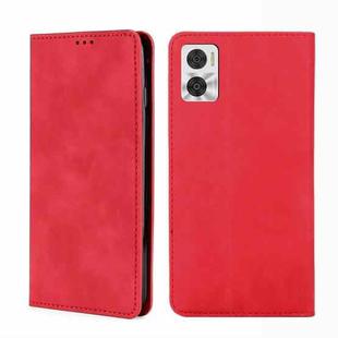 For Motorola Moto E22/E22i Skin Feel Magnetic Horizontal Flip Leather Phone Case(Red)