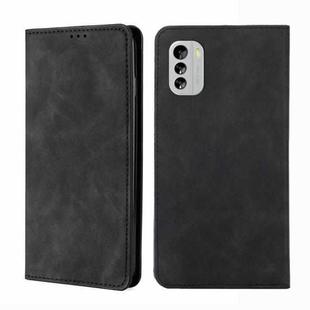 For Nokia G60 5G Skin Feel Magnetic Horizontal Flip Leather Phone Case(Black)