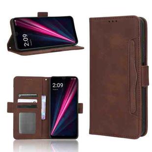 For T-Mobile REVVL 6 Pro 5G Skin Feel Calf Texture Card Slots Leather Phone Case(Brown)