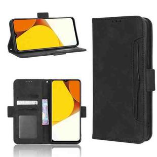 For vivo Y35 4G / Y22s 4G / Y22 4G 2022 Skin Feel Calf Texture Card Slots Leather Phone Case(Black)