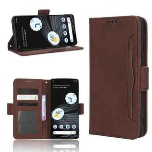 For Google Pixel 7 Pro 5G Skin Feel Calf Texture Card Slots Leather Phone Case(Brown)