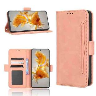 For Huawei Mate 50 Skin Feel Calf Texture Card Slots Leather Phone Case(Pink)