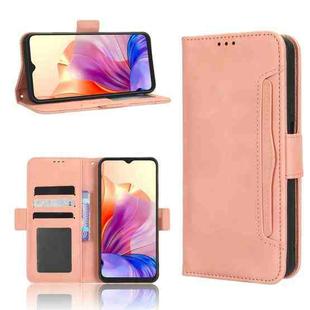 For Blackview OSCAL C80 Skin Feel Calf Texture Card Slots Leather Phone Case(Pink)
