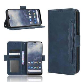 For Nokia G60 5G Skin Feel Calf Texture Card Slots Leather Phone Case(Blue)