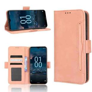 For Nokia G100 Skin Feel Calf Texture Card Slots Leather Phone Case(Pink)