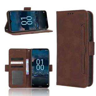 For Nokia G100 Skin Feel Calf Texture Card Slots Leather Phone Case(Brown)