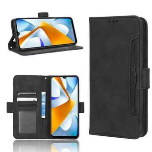 For Xiaomi Poco C40 Skin Feel Calf Texture Card Slots Leather Phone Case(Black)