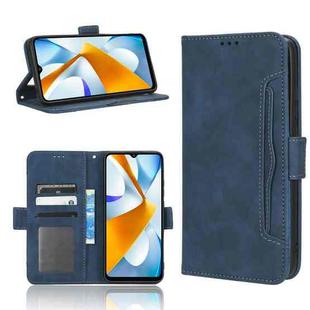 For Xiaomi Poco C40 Skin Feel Calf Texture Card Slots Leather Phone Case(Blue)