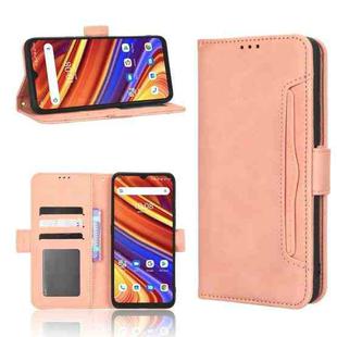 For UMIDIGI F3 5G / 4G / F3S / F3 SE Skin Feel Calf Texture Card Slots Leather Phone Case(Pink)