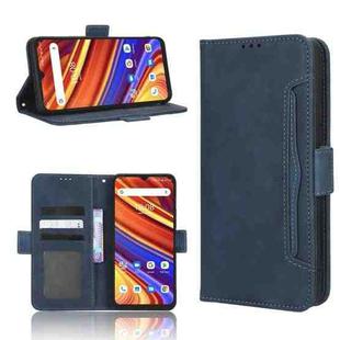 For UMIDIGI F3 5G / 4G / F3S / F3 SE Skin Feel Calf Texture Card Slots Leather Phone Case(Blue)