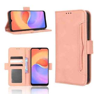 For ZTE Blade A52 Lite Skin Feel Calf Texture Card Slots Leather Phone Case(Pink)