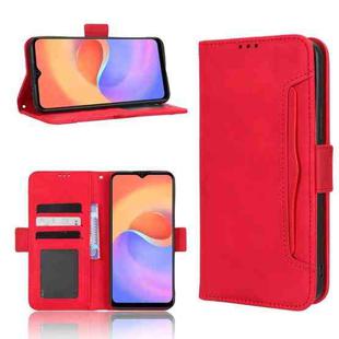 For ZTE Blade A52 Lite Skin Feel Calf Texture Card Slots Leather Phone Case(Red)
