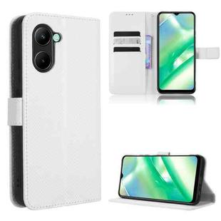 For Realme C33 4G Diamond Texture Leather Phone Case(White)