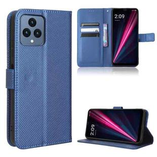 For T-Mobile Revvl 6 5G Diamond Texture Leather Phone Case(Blue)