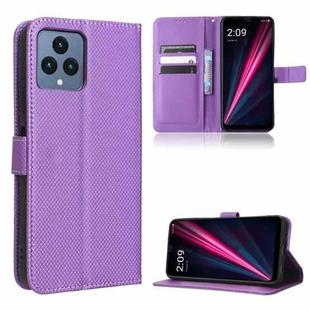For T-Mobile Revvl 6 5G Diamond Texture Leather Phone Case(Purple)