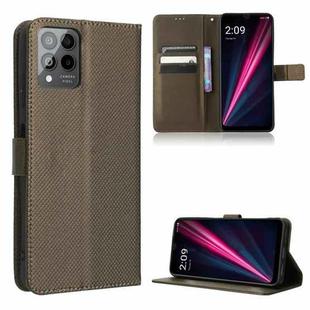 For T-Mobile REVVL 6 Pro 5G Diamond Texture Leather Phone Case(Brown)