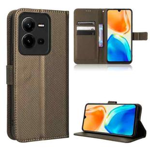 For vivo V25 5G /  X80 Lite Diamond Texture Leather Phone Case(Brown)