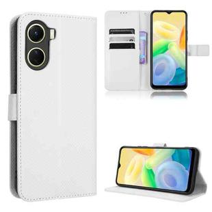 For vivo V25 Pro / S15 Pro Diamond Texture Leather Phone Case(White)